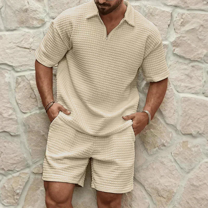 The Redford Mens's Polo & Shorts Co Ord Set