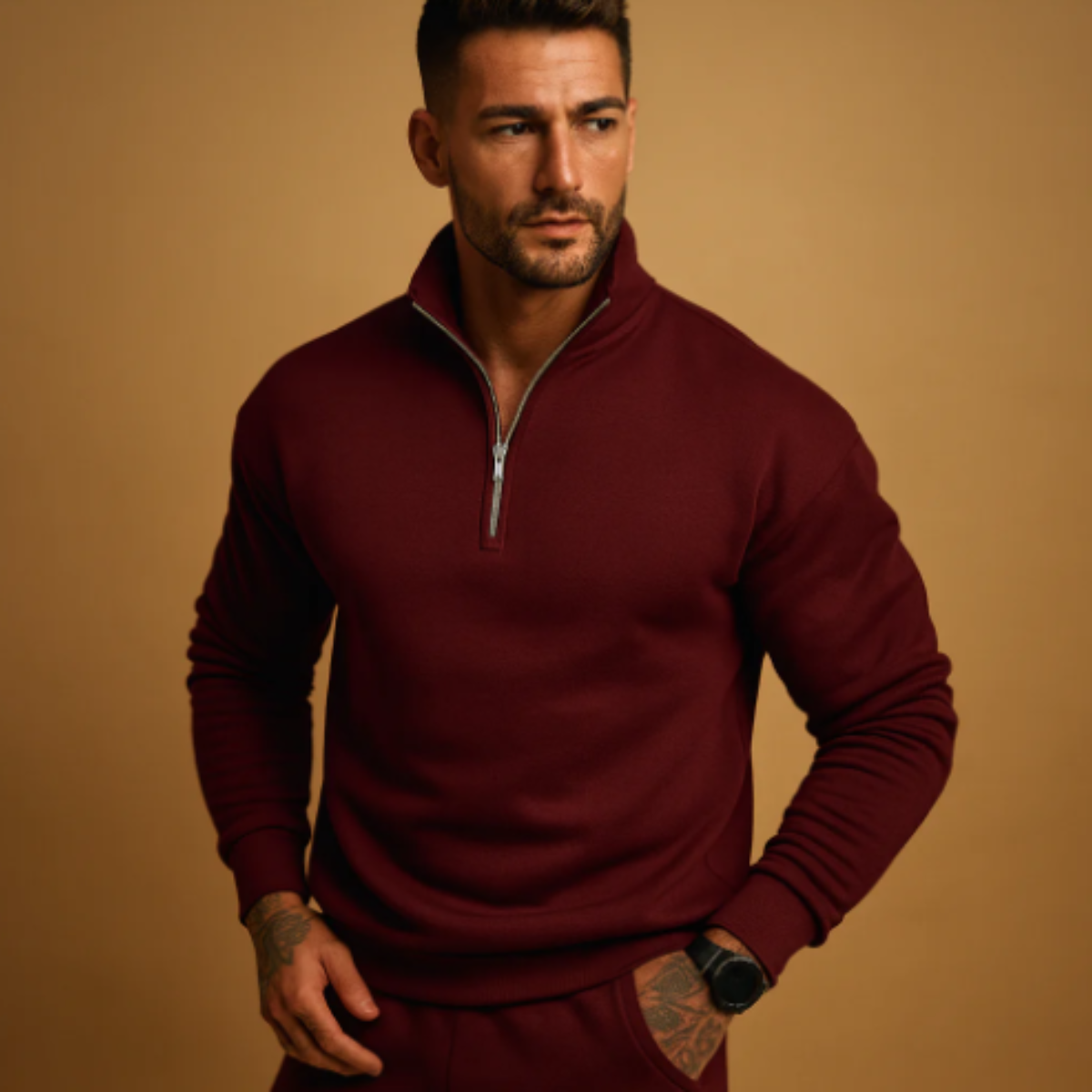 The Lexington Men’s Half Zip Knitted Sweater