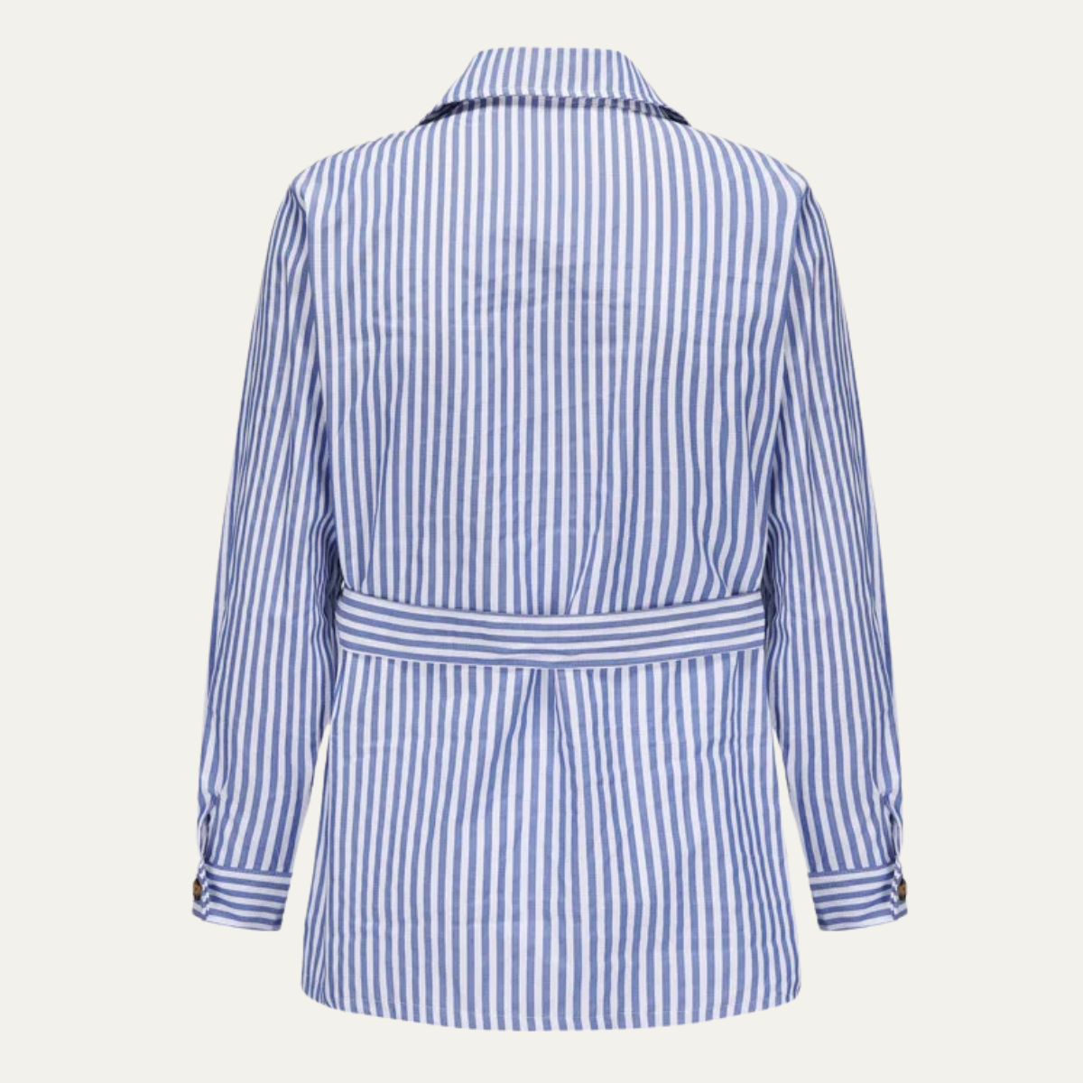 The Bramblewood Men’s Streetwear Striped Button Down Shirt with Pockets