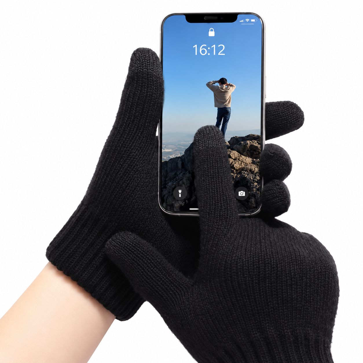 Women's Velvet Touchscreen Gloves