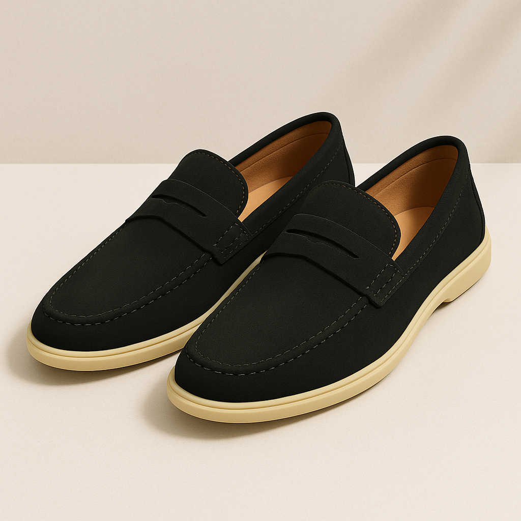 Men’s Suede Penny Loafers – Classic Slip-On Comfort
