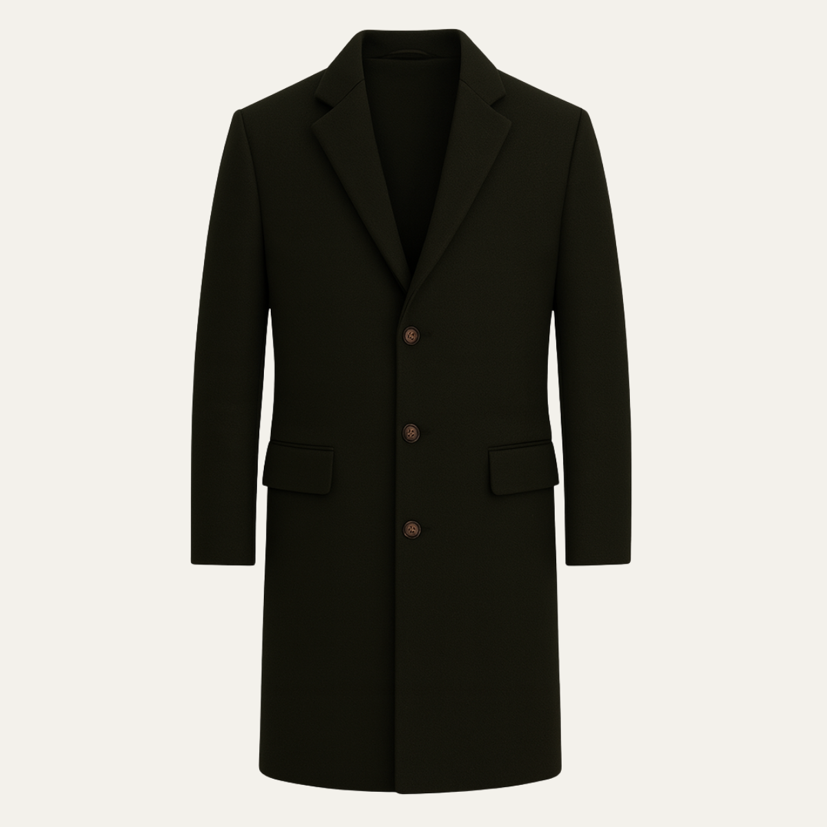 The Brianza Men’s Smart Single Breasted Wool Blend Overcoat