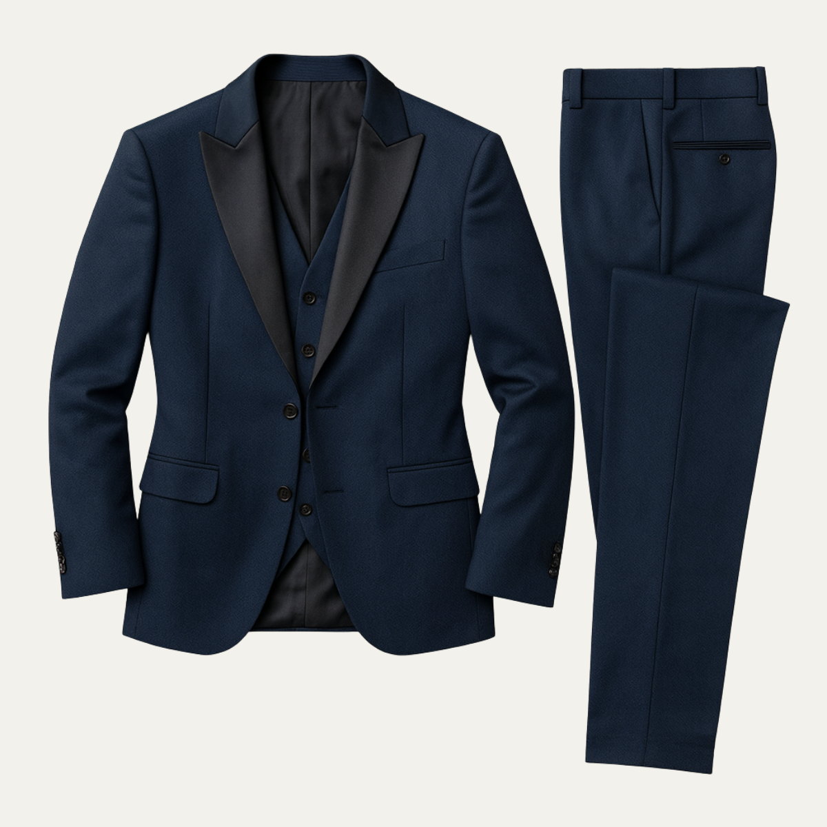 The Senigallia Men’s 3 Piece Suit Set – Blazer, Waistcoat &amp; Trousers