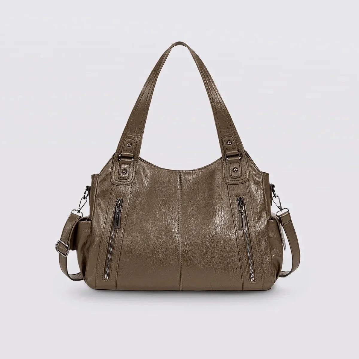 Classic Everyday Tote – Stylish and Roomy Shoulder Bag Crafted from Soft Vegan Leather