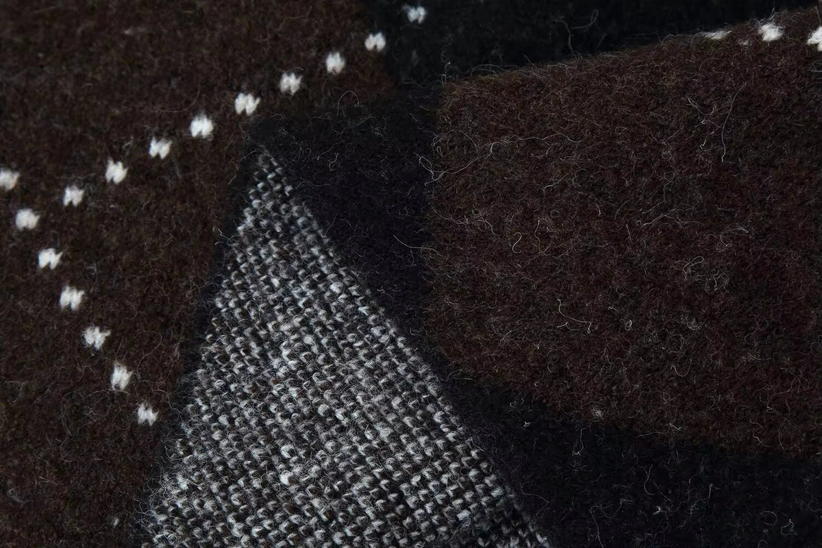 Women's Diamond Pattern Knit Sweater and Skirt Set