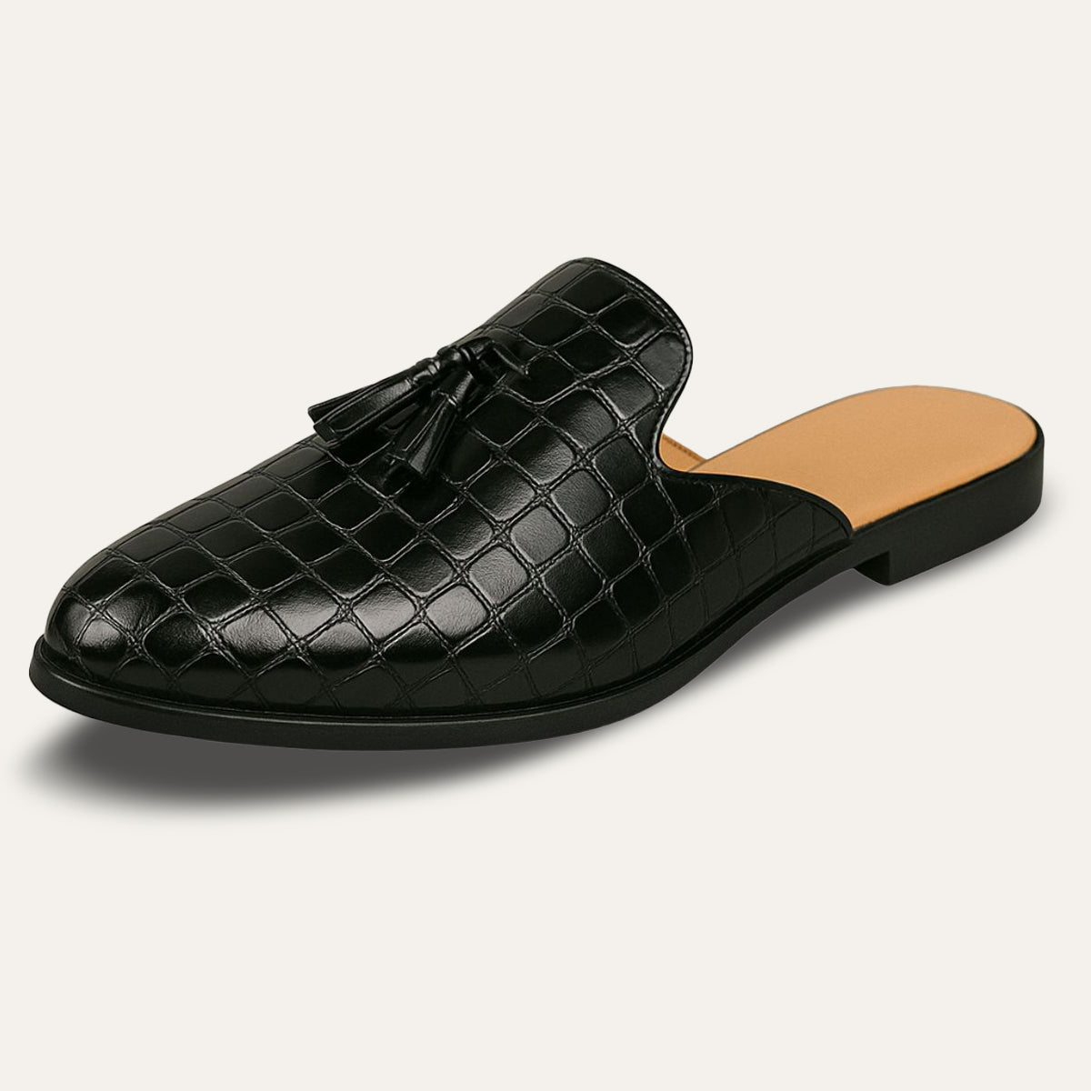 Men's Leather Mule Loafers – Slip-On Comfort &amp; Style