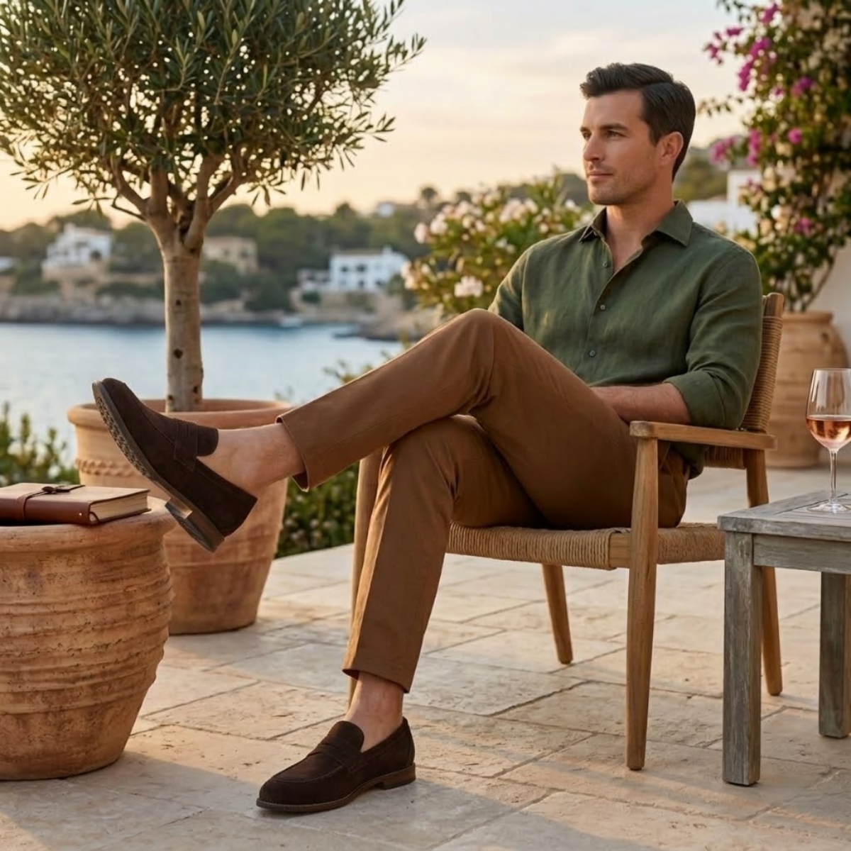 The Limone Men’s Classes Suede Penny Comfort Loafers