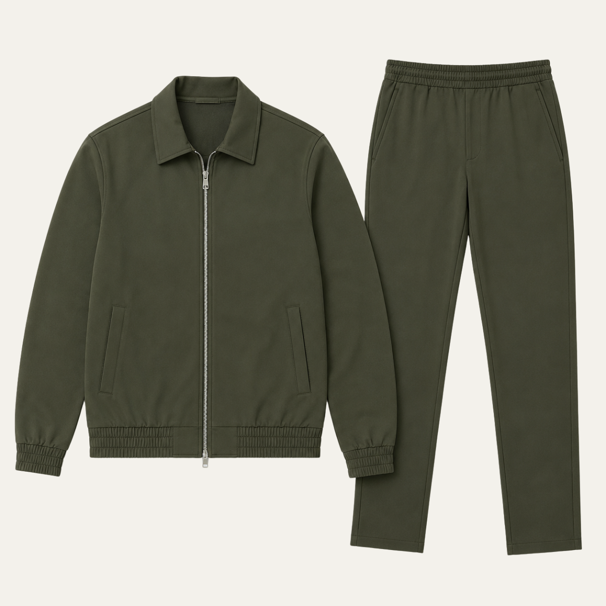 The Reno Men's Premium Tech Tracksuit Set - Army Green