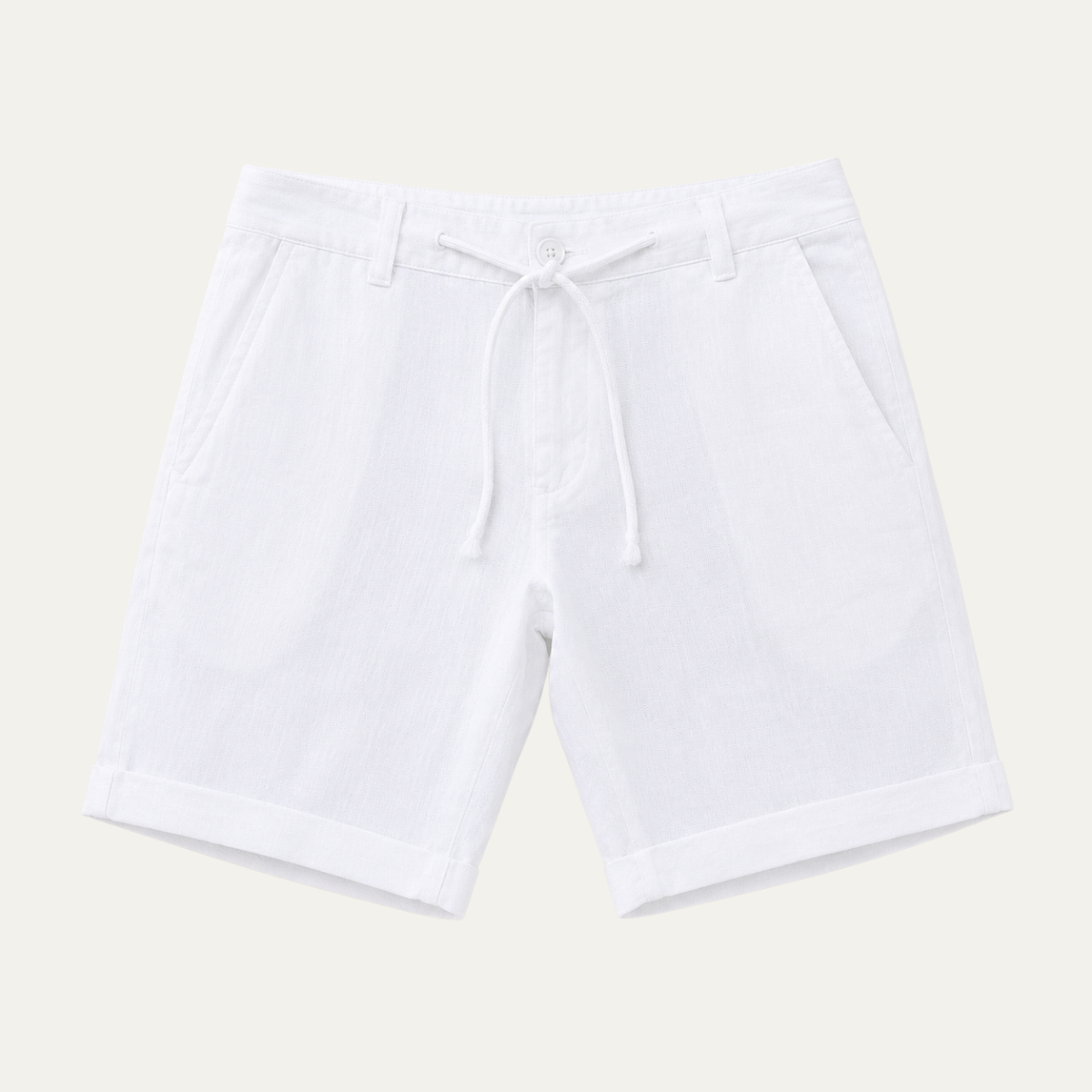 The Dolomites Men's Tailored Linen Drawstring Shorts