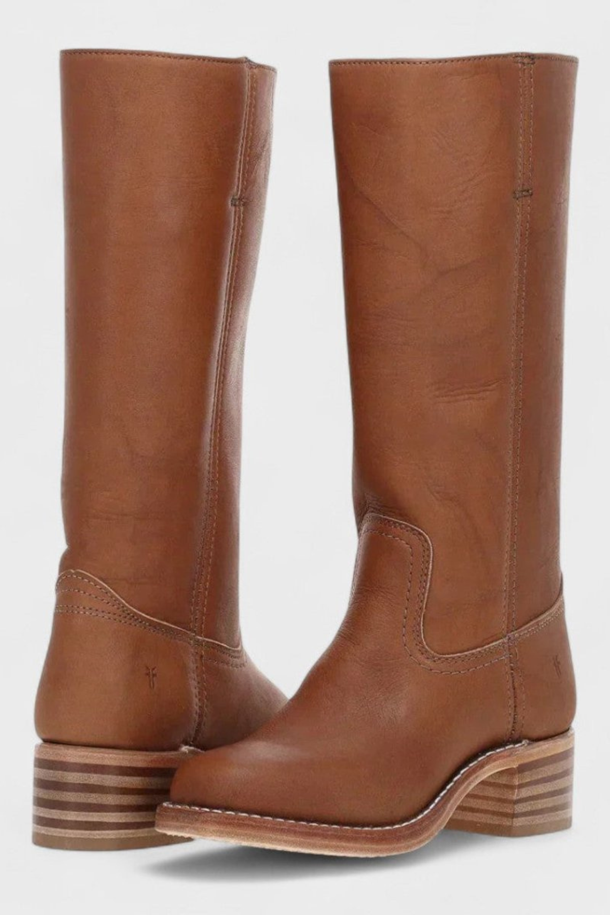 Women’s Knee High Leather Boots – Classic Low Heel Riding Boots