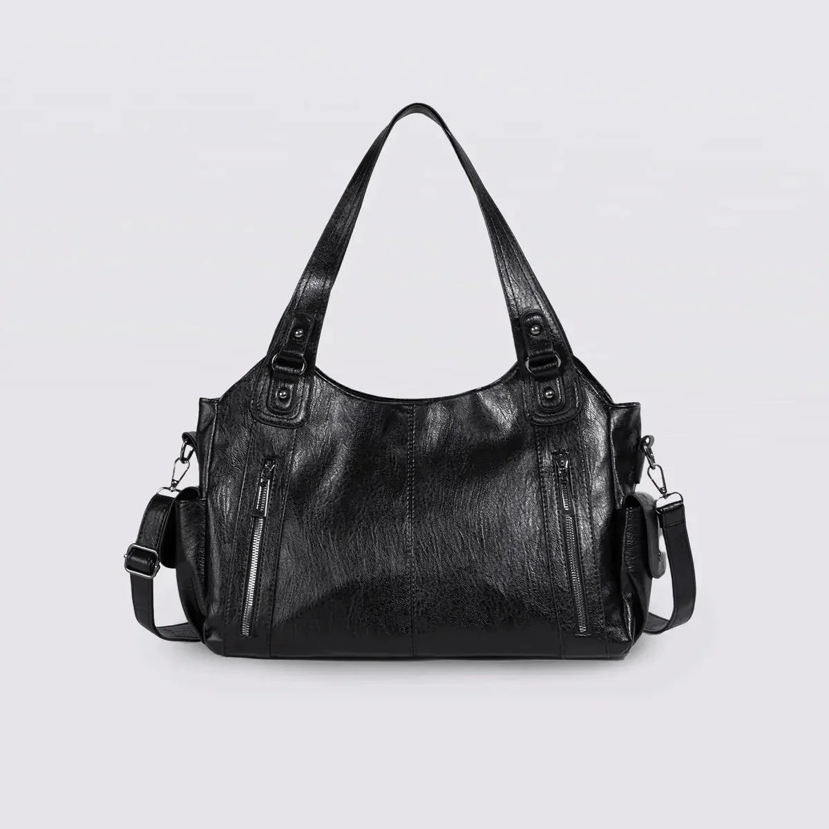 Classic Everyday Tote – Stylish and Roomy Shoulder Bag Crafted from Soft Vegan Leather