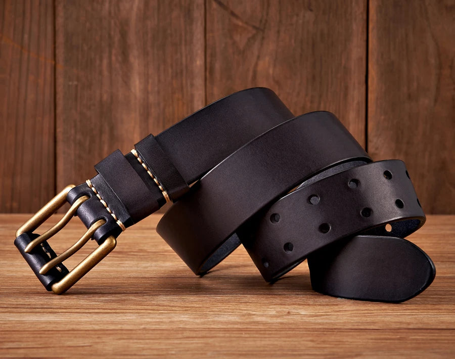 The Lancaster Belt Double-Pin Vintage Leather Design