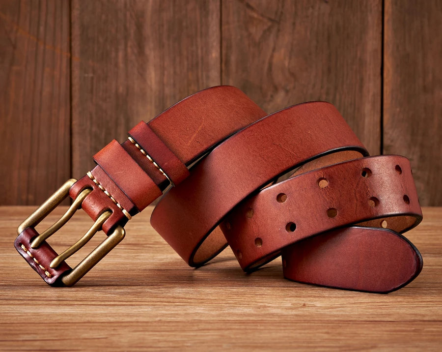 The Lancaster Belt Double-Pin Vintage Leather Design