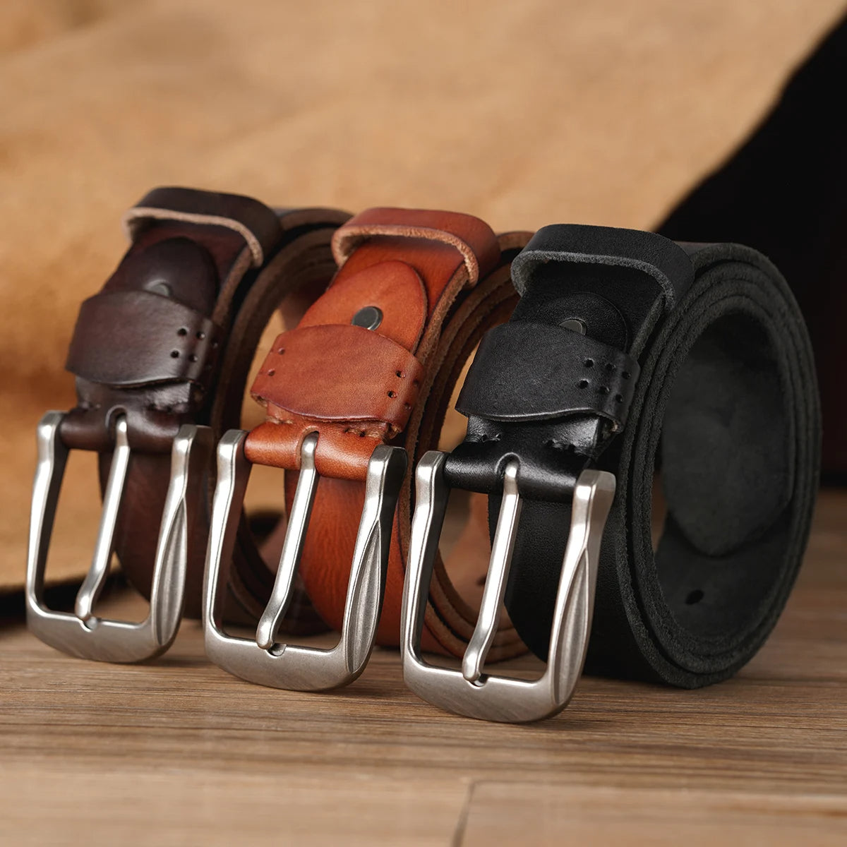The Farnham Belt – Classic Cowhide Leather Hand Finished