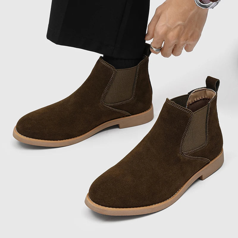 The Galloway Men's Casual Suede Ankle Chelsea Boots