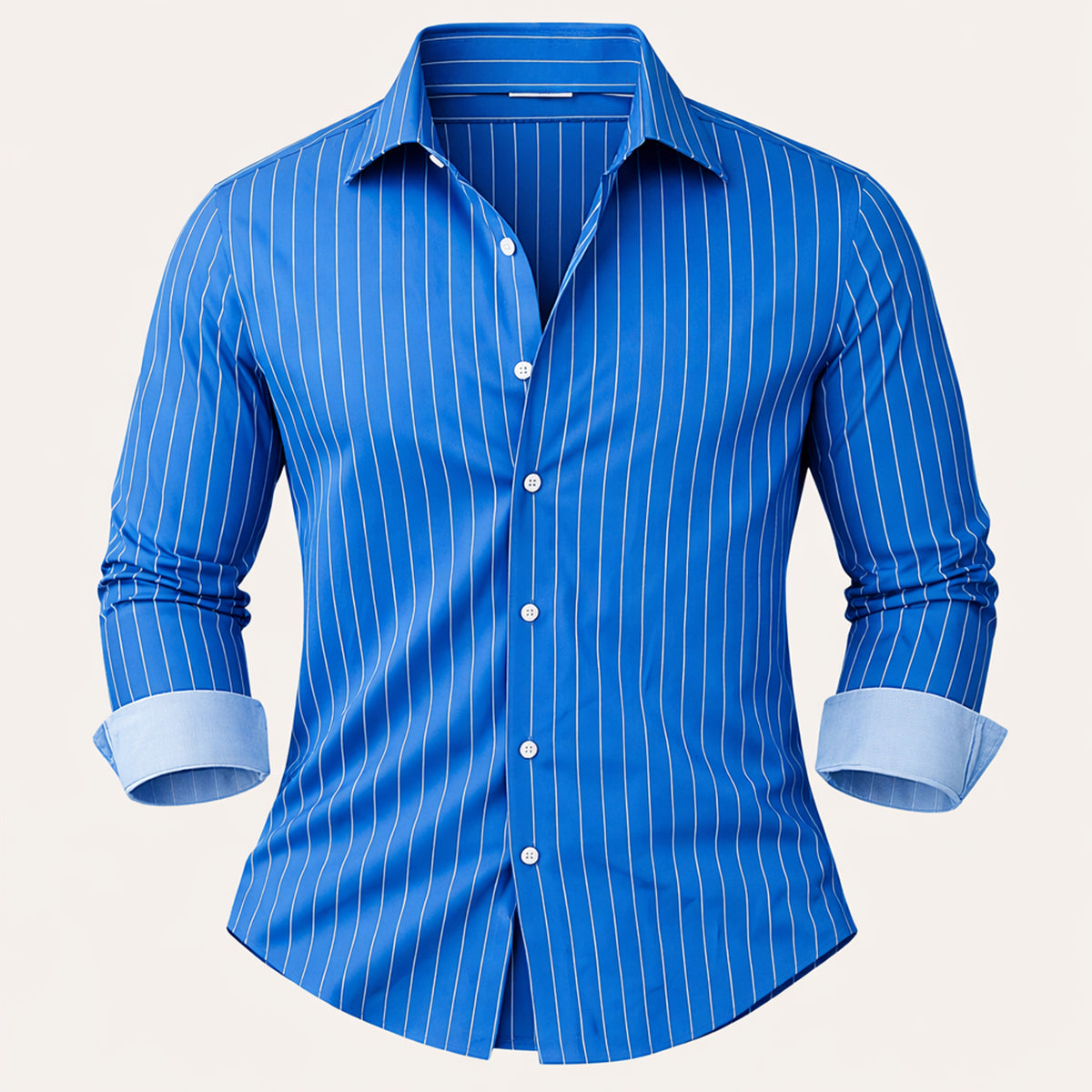The Amalfi Men’s Casual Slim Fit Striped Button Up Shirt