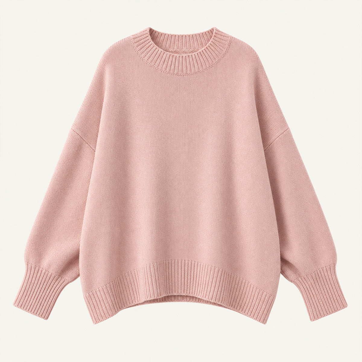 Women's Oversized Sweater with Asymmetrical Hem