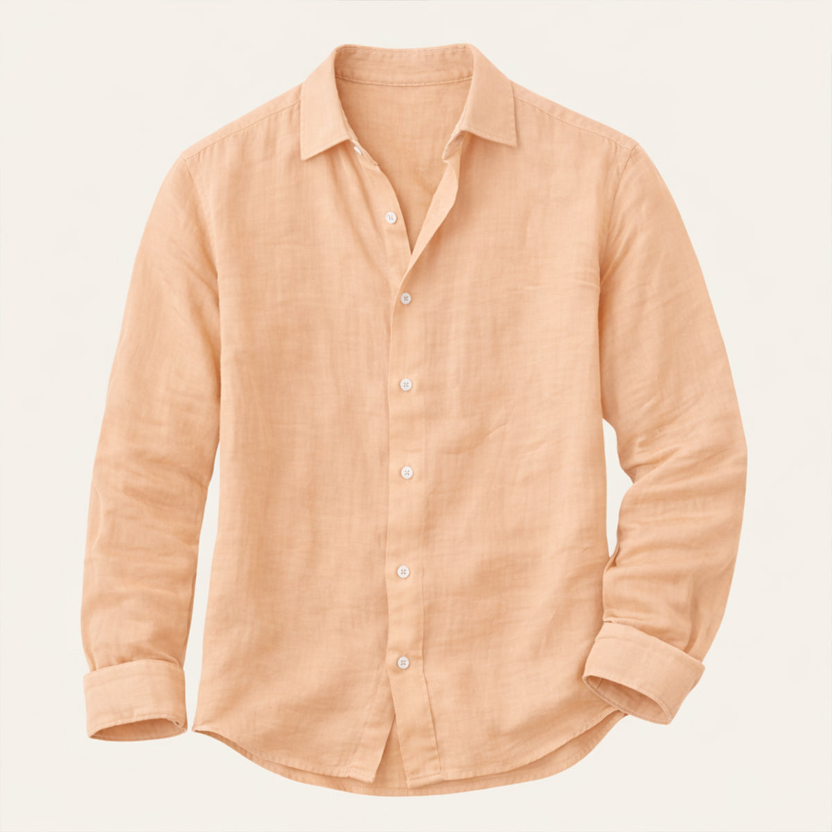 The Buckingham Men’s Casual Relaxed Fit Cotton Linen Shirt