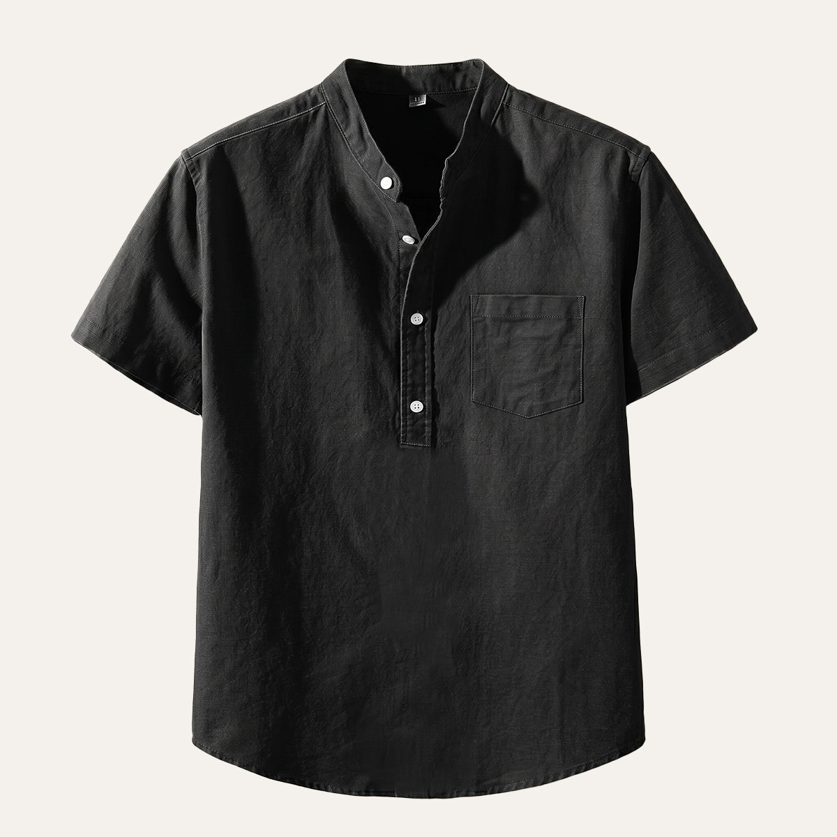 The Assisi Men’s Cotton Stand Collar Henley Shirt