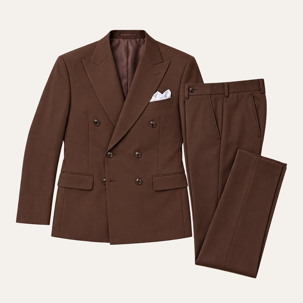 The Westminster Men’s Elegant Double Breasted Suit – Slim Fit Formal 2 Piece Wedding Set