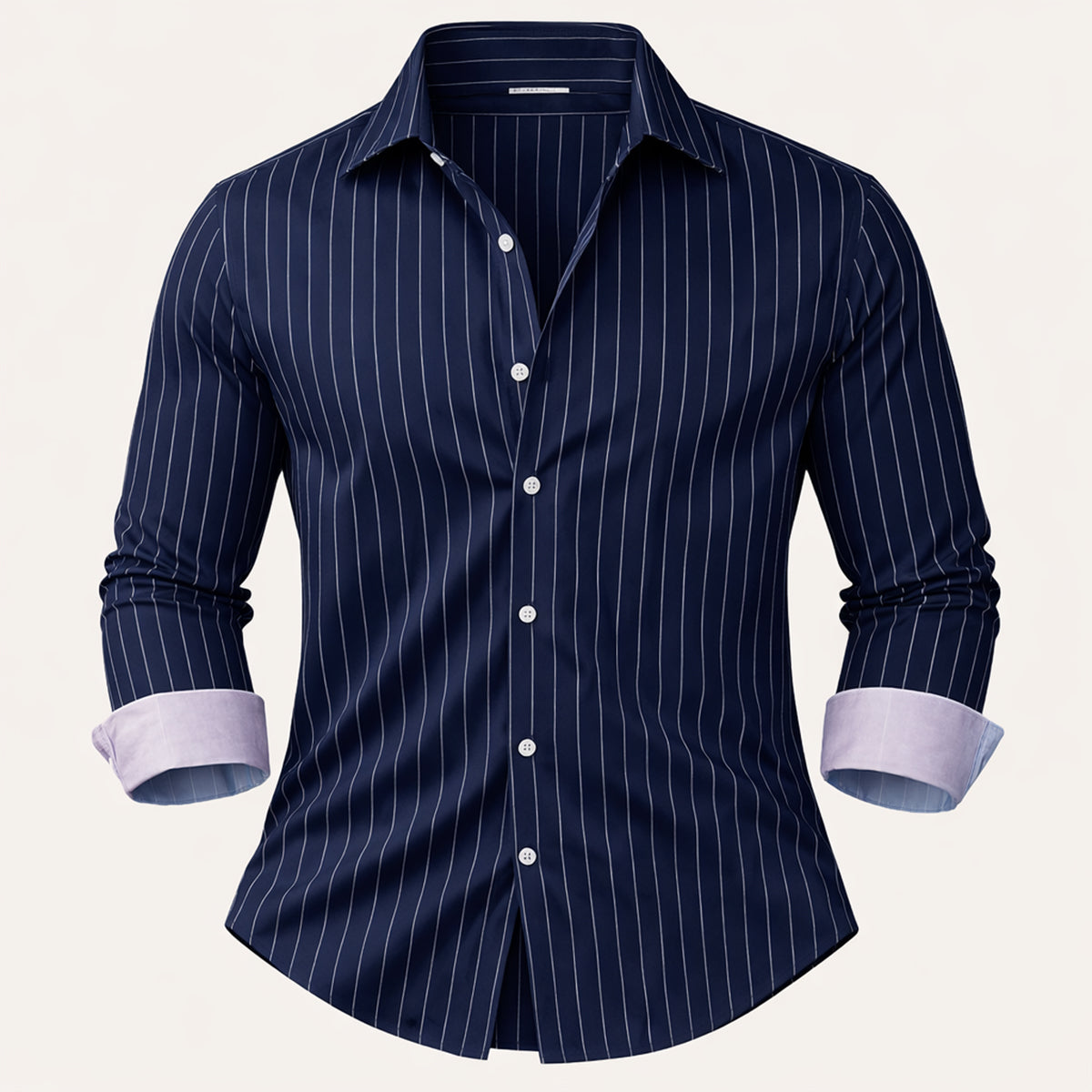 The Sorrento Men’s Trendy Slim Fit Striped Button Up Shirt