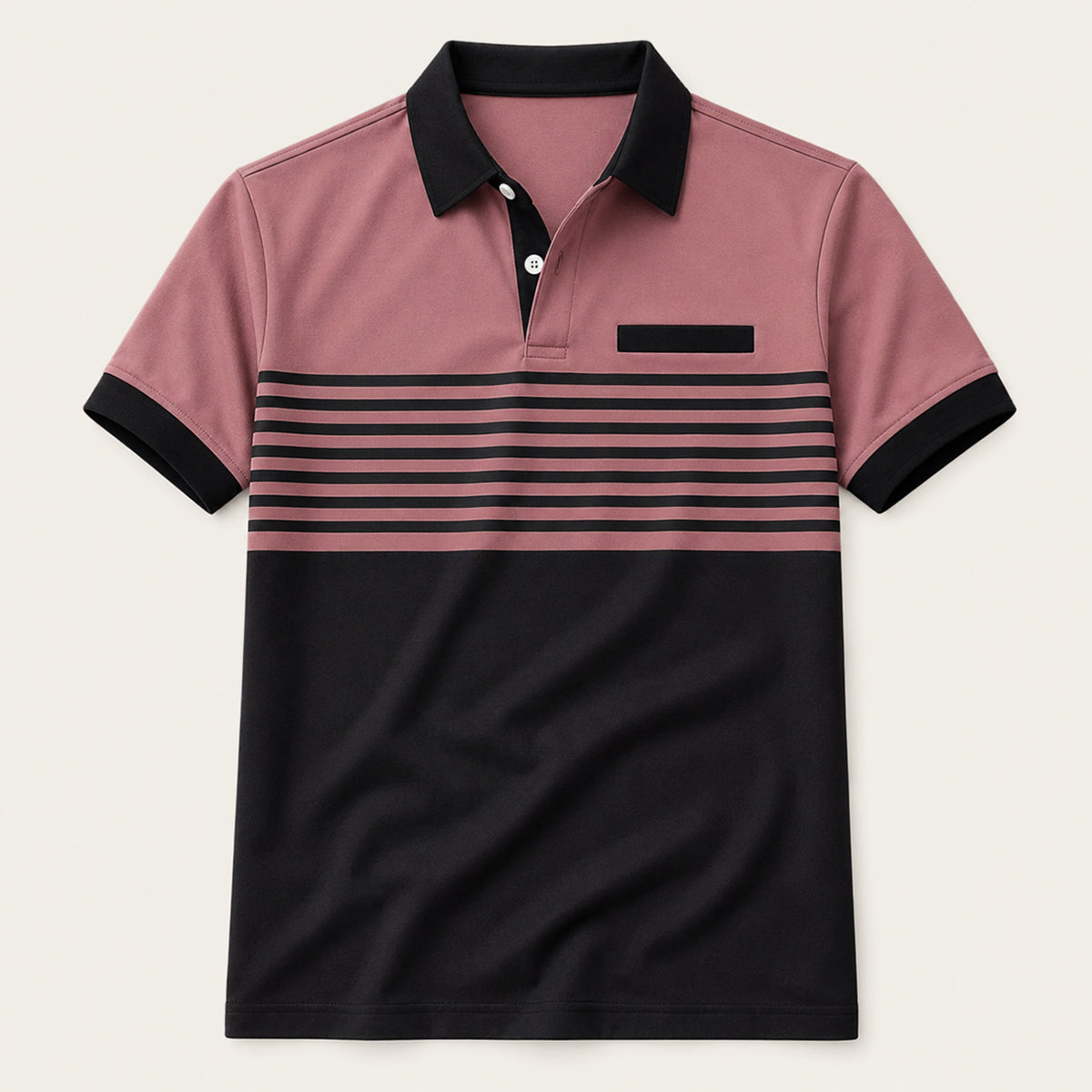 The Trieste Men’s Trendy Slim Fit Striped Polo Shirt