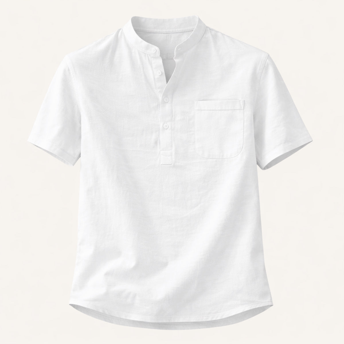 The Ashbrook Ridge Men’s Soft Cotton Linen Henley Shirt