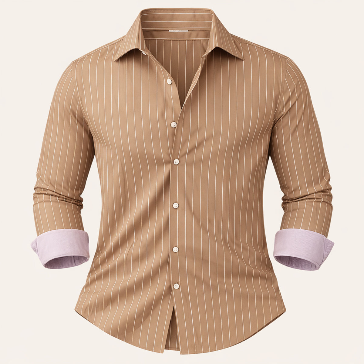 The Sorrento Men’s Trendy Slim Fit Striped Button Up Shirt