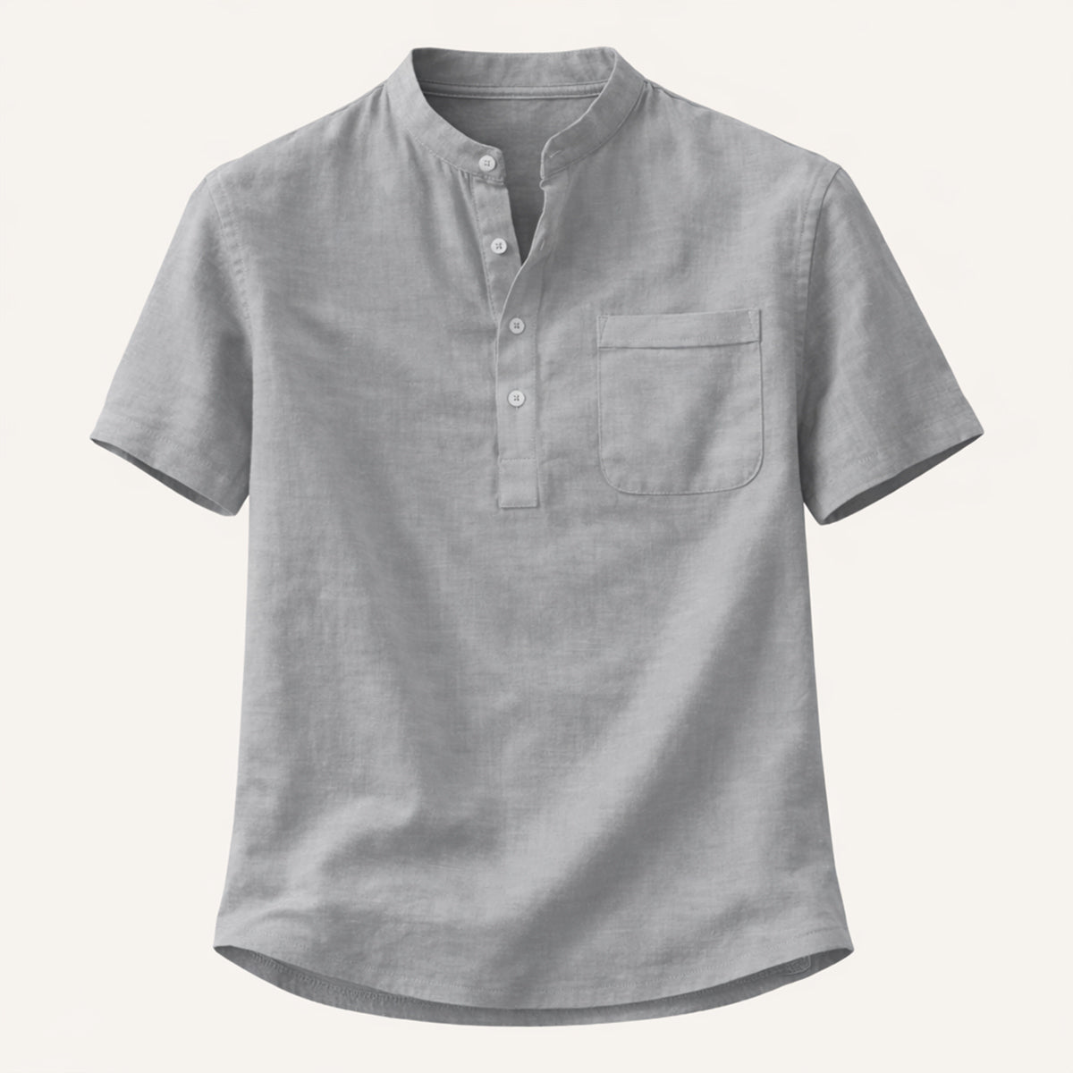 The Hillgate Men’s Casual Cotton Linen Henley Shirt
