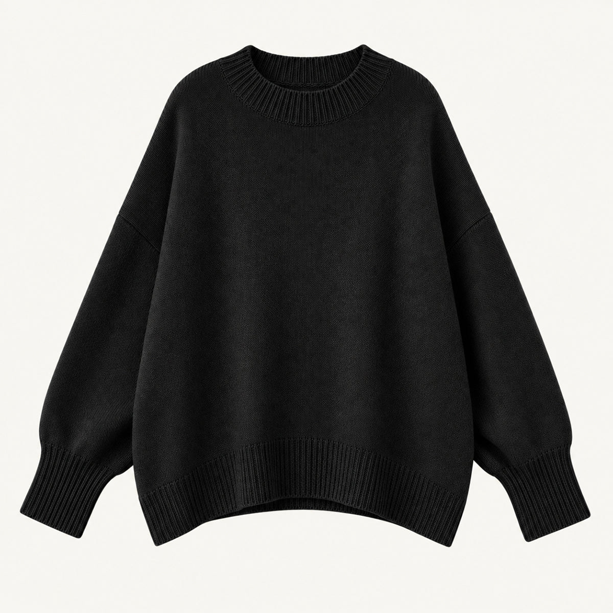 Women's Oversized Sweater with Asymmetrical Hem