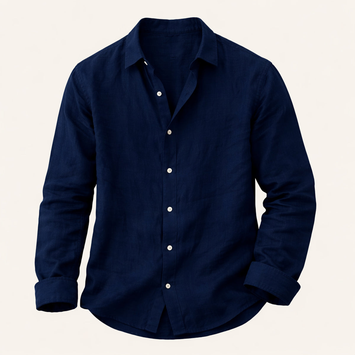 The Buckingham Men’s Casual Relaxed Fit Cotton Linen Shirt