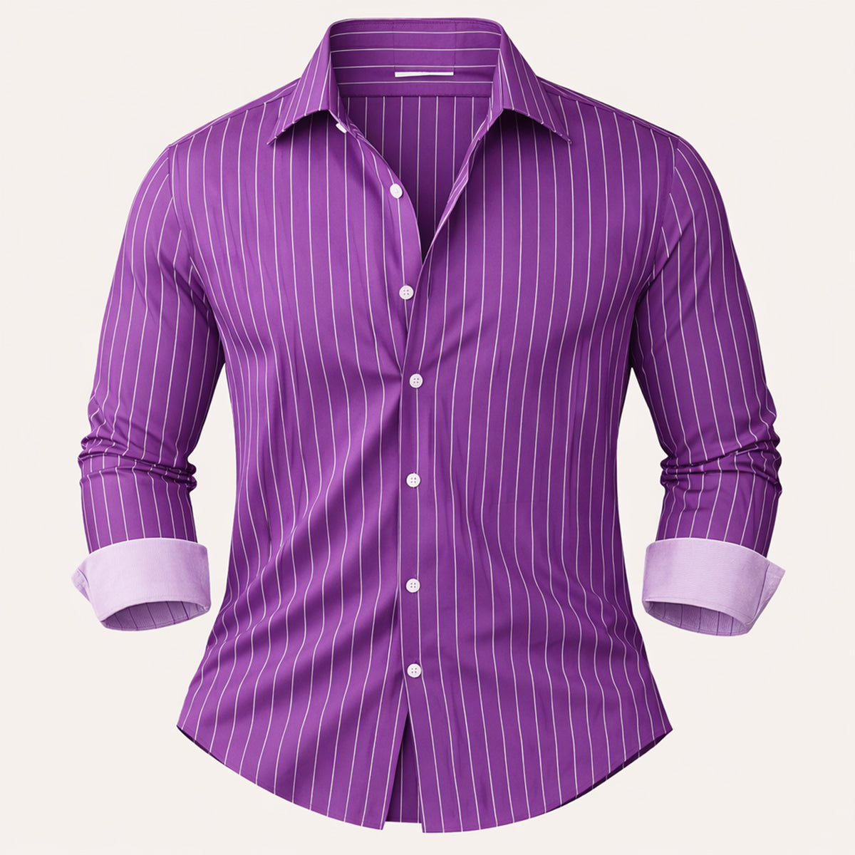 The Amalfi Men’s Casual Slim Fit Striped Button Up Shirt