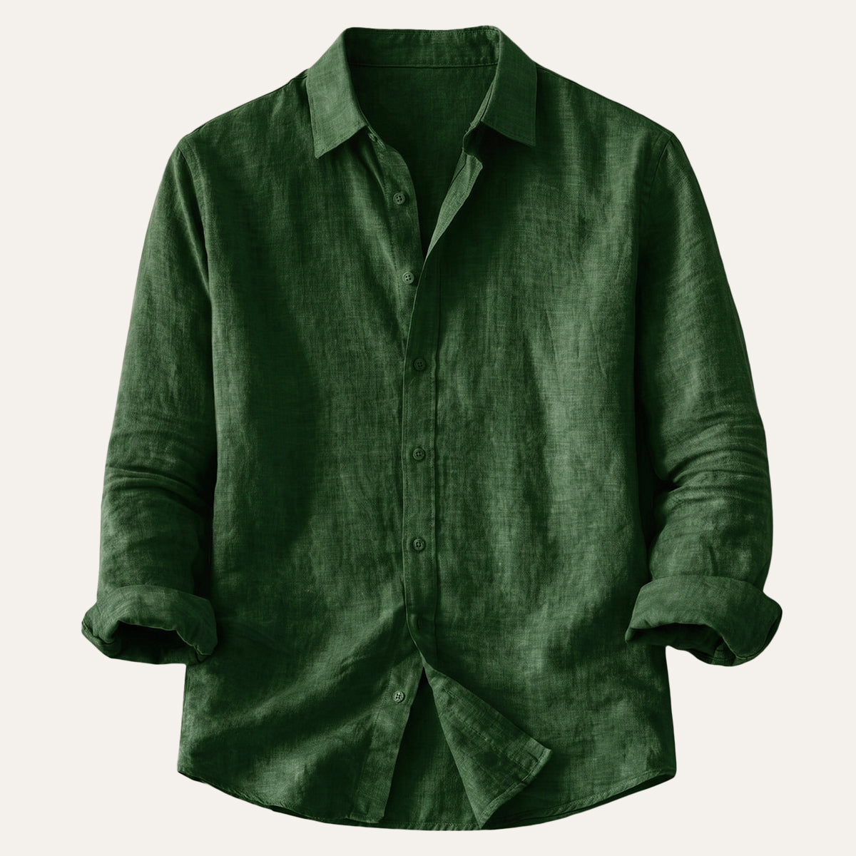 The Maplecrest Hill Men’s Cotton Linen Lightweight Lapel Shirt