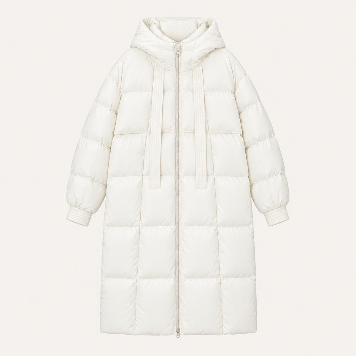 Women's Long Hooded Puffer Coat – Oversized Quilted Winter Jacket