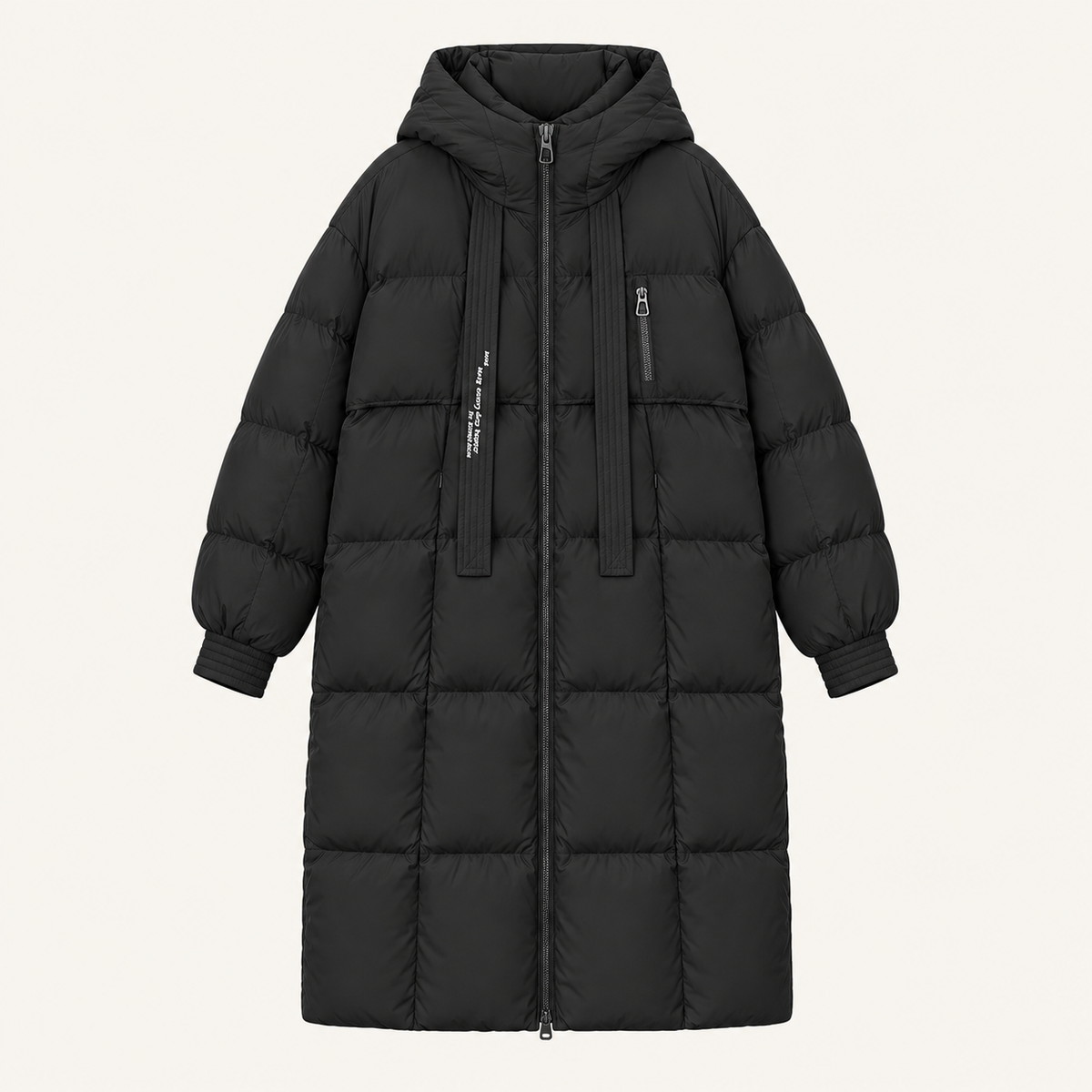 Women's Long Hooded Puffer Coat – Oversized Quilted Winter Jacket
