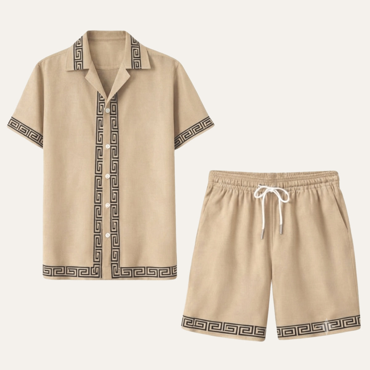 The Glenwood Ridge Men’s Casual Print Set – Shirt & Short