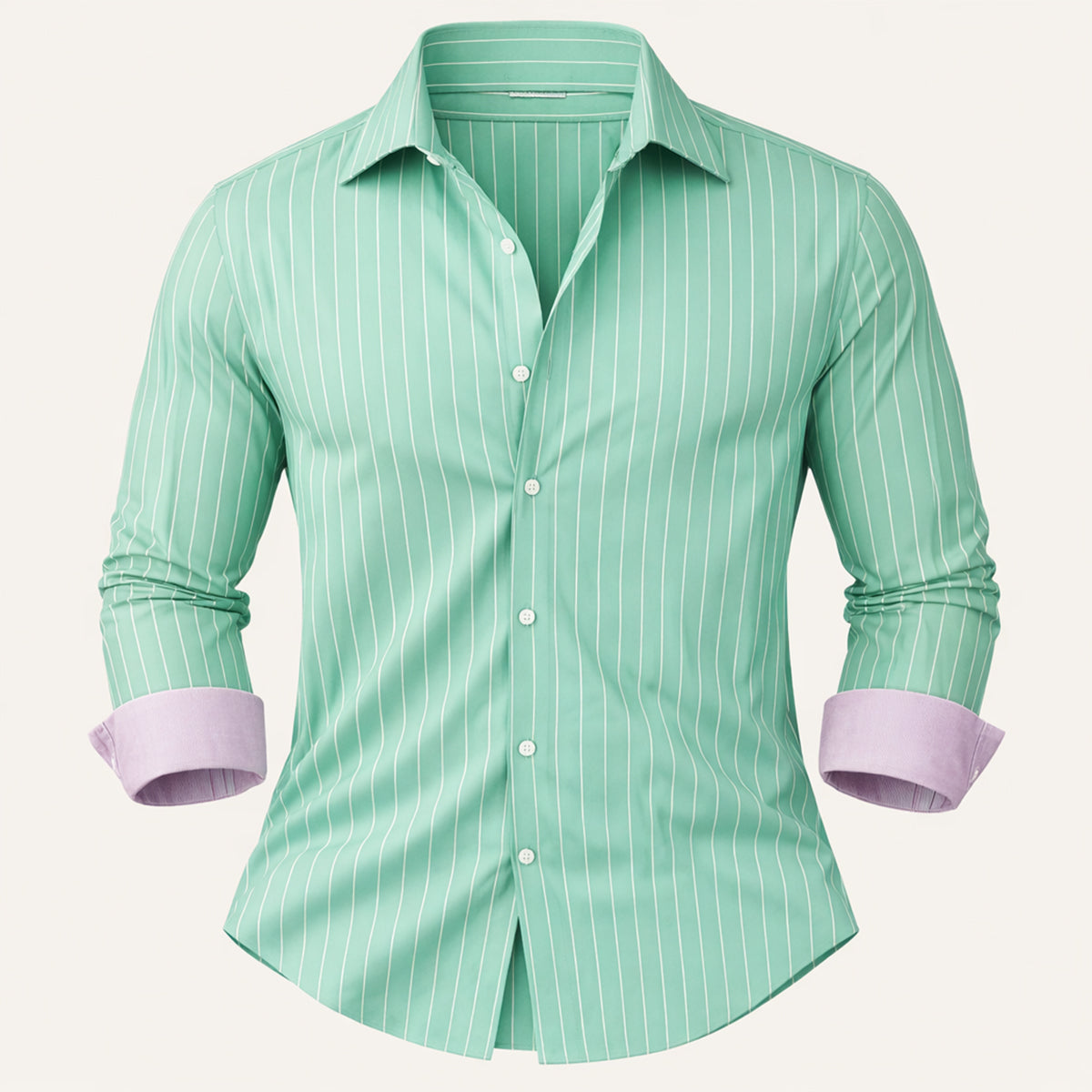 The Sorrento Men’s Trendy Slim Fit Striped Button Up Shirt