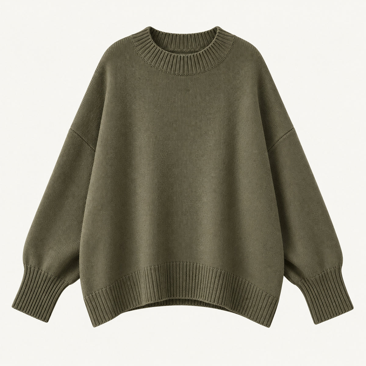 Women's Oversized Sweater with Asymmetrical Hem
