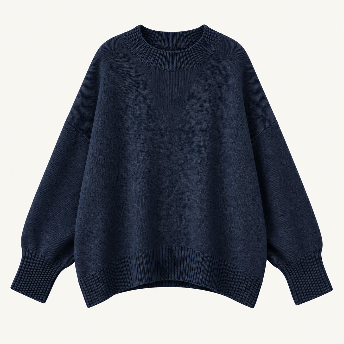 Women's Oversized Sweater with Asymmetrical Hem