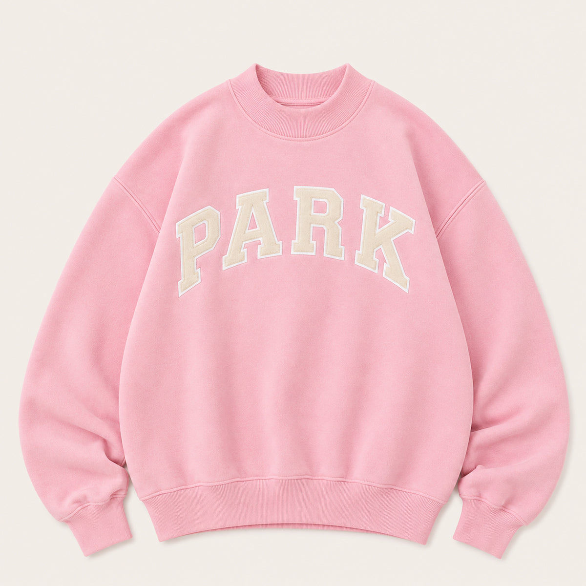 Oversized Mock Neck Varsity Sweatershirt