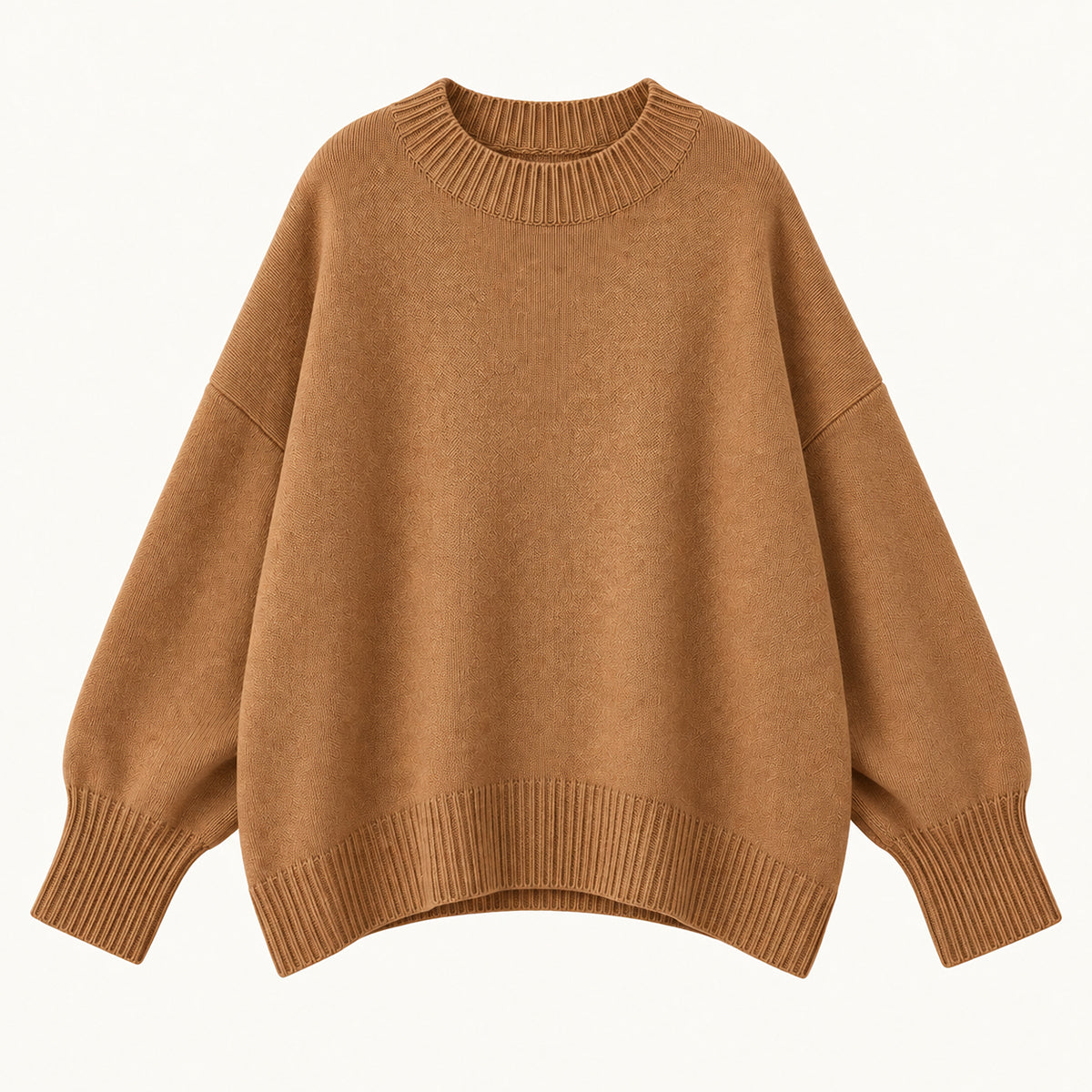 Women's Oversized Sweater with Asymmetrical Hem