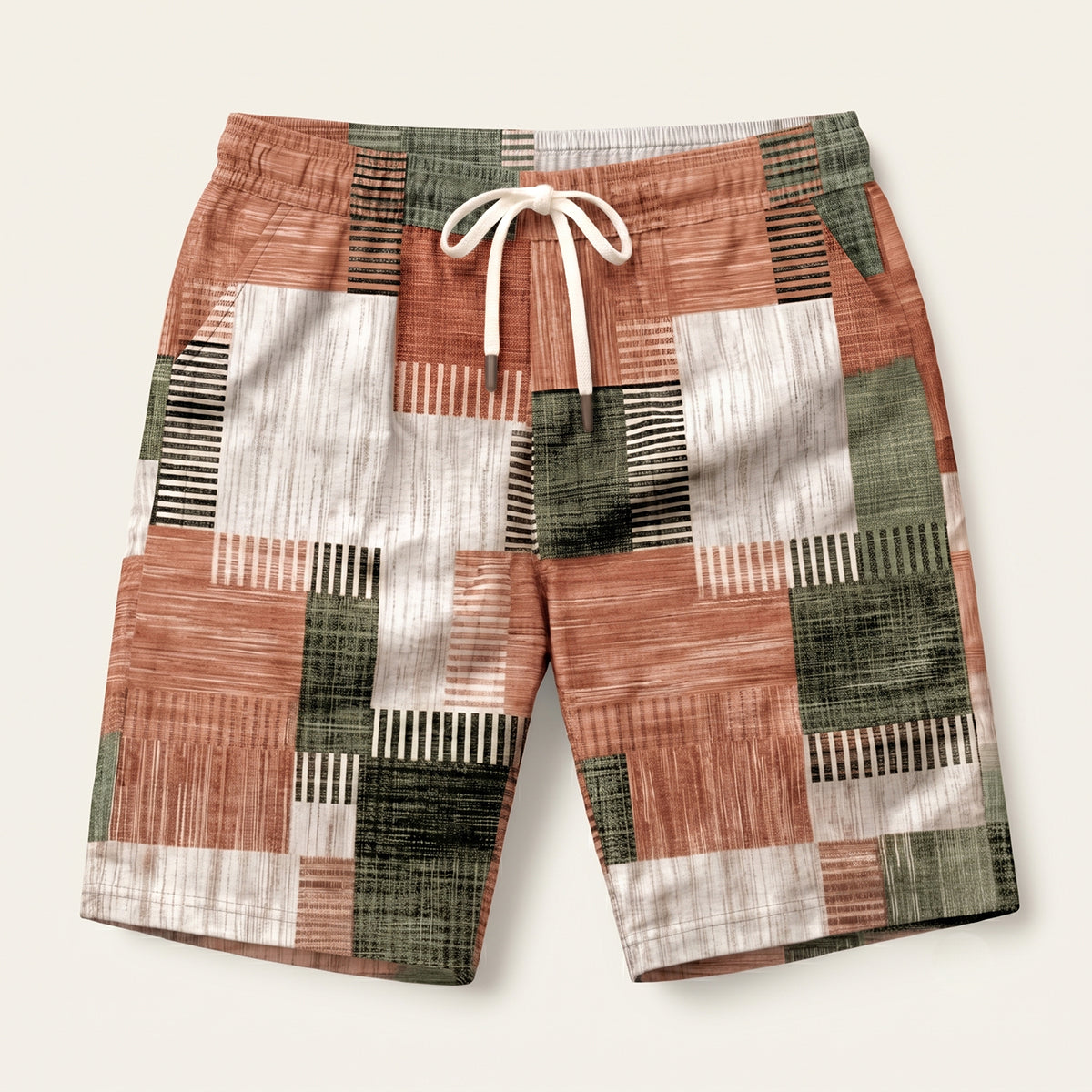 The Stratford Men’s Casual Drawstring Checked Summer Shorts