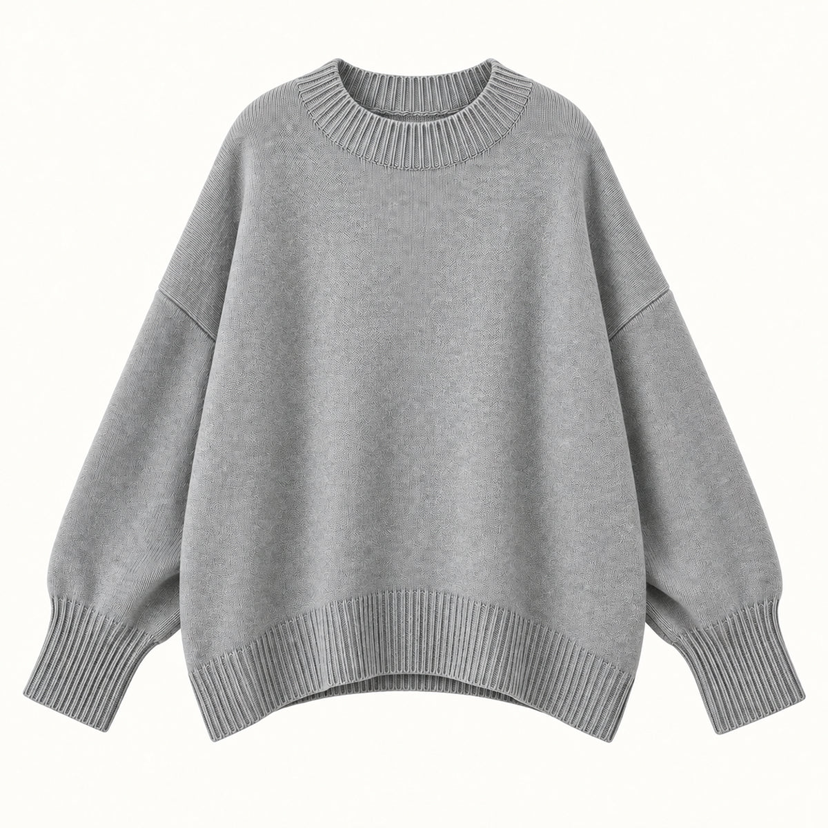 Women's Oversized Sweater with Asymmetrical Hem