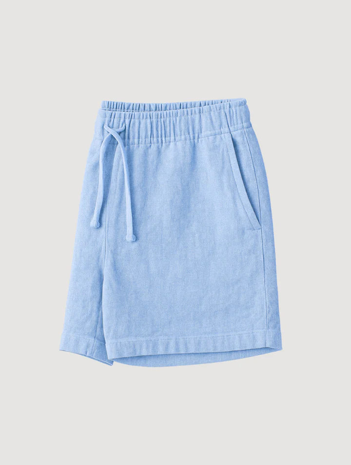 The Lisbon Men's Linen Old Money Blue Shorts