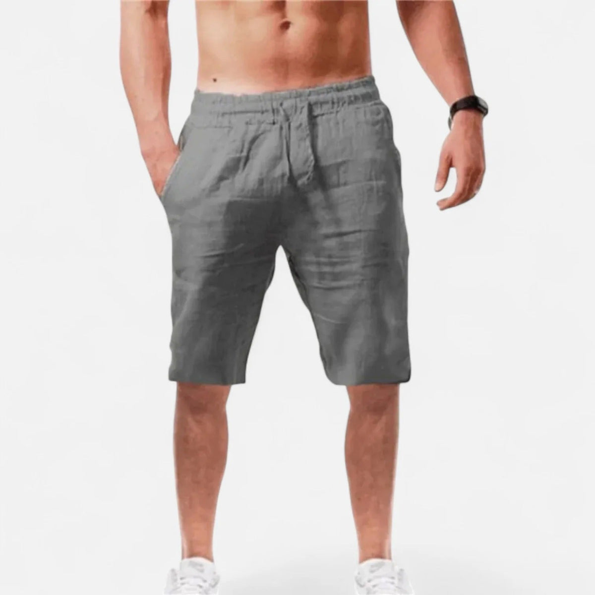 The Geneva Linen Summer Drawstring Shorts Men