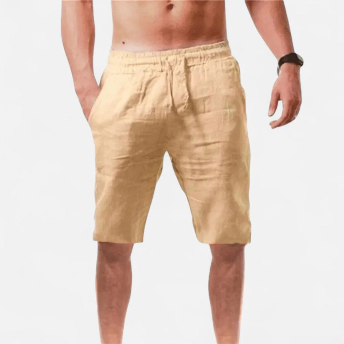 The Geneva Linen Summer Drawstring Shorts Men