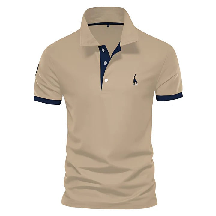 The Arona Men's Contrast Trim Cotton Polo Shirt