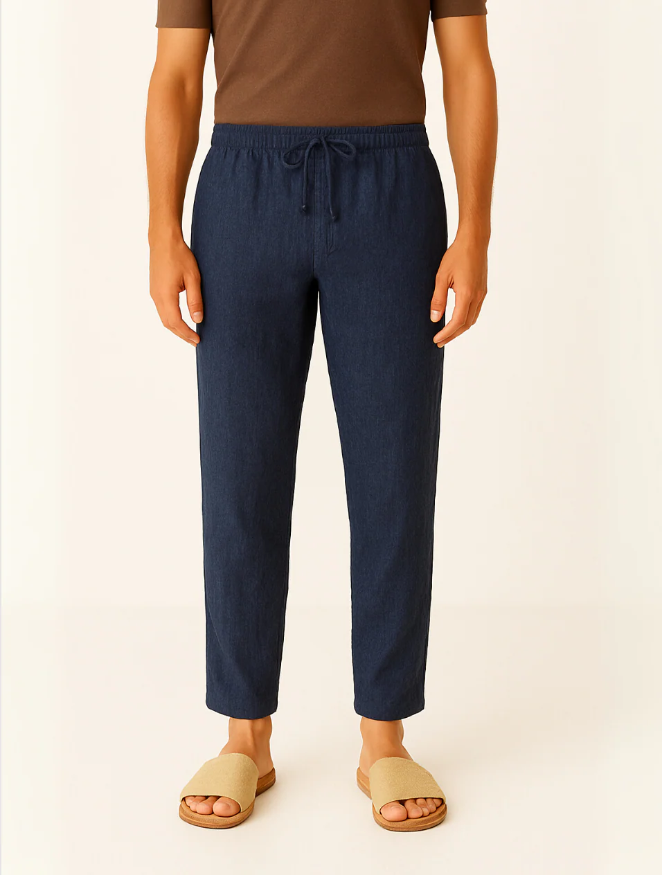 The Colchester Men's Old Money Beige Linen Pants