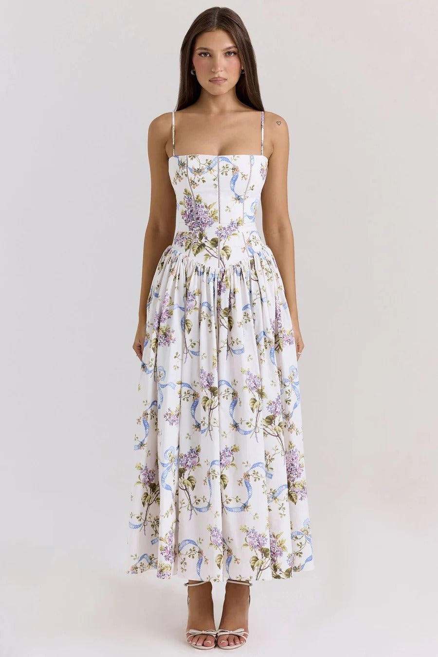 Pleated Strapless Elegant Dress