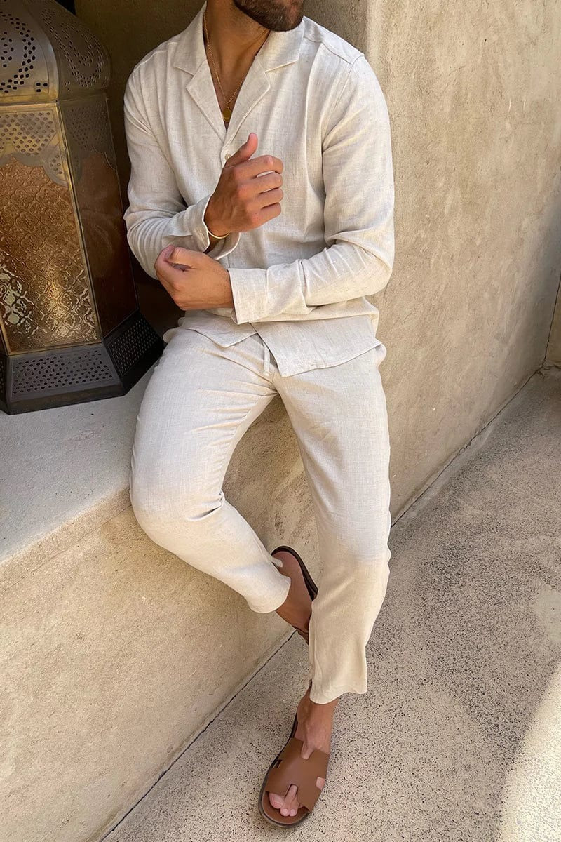 The Lisbon Linen Set – Summer Shirt & Pants for Men